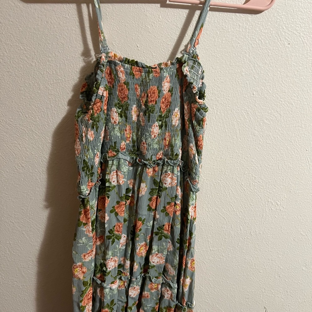 Rue21 Floral green‎ Sundress with removable straps size large - Picture 4 of 5